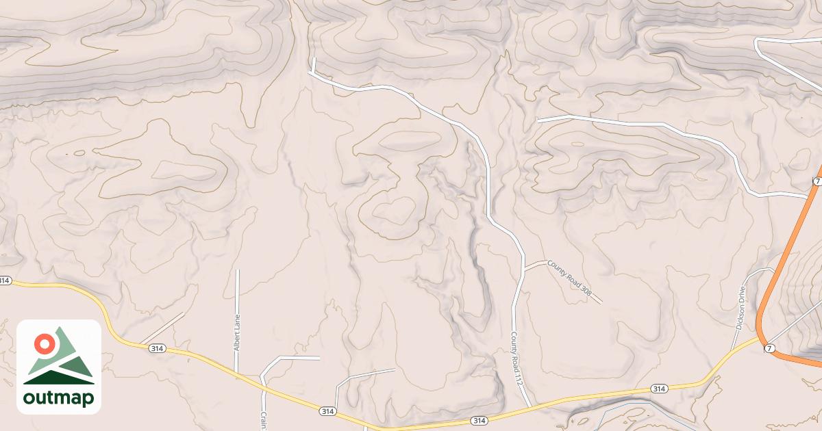 Map of TYLER BRANCH