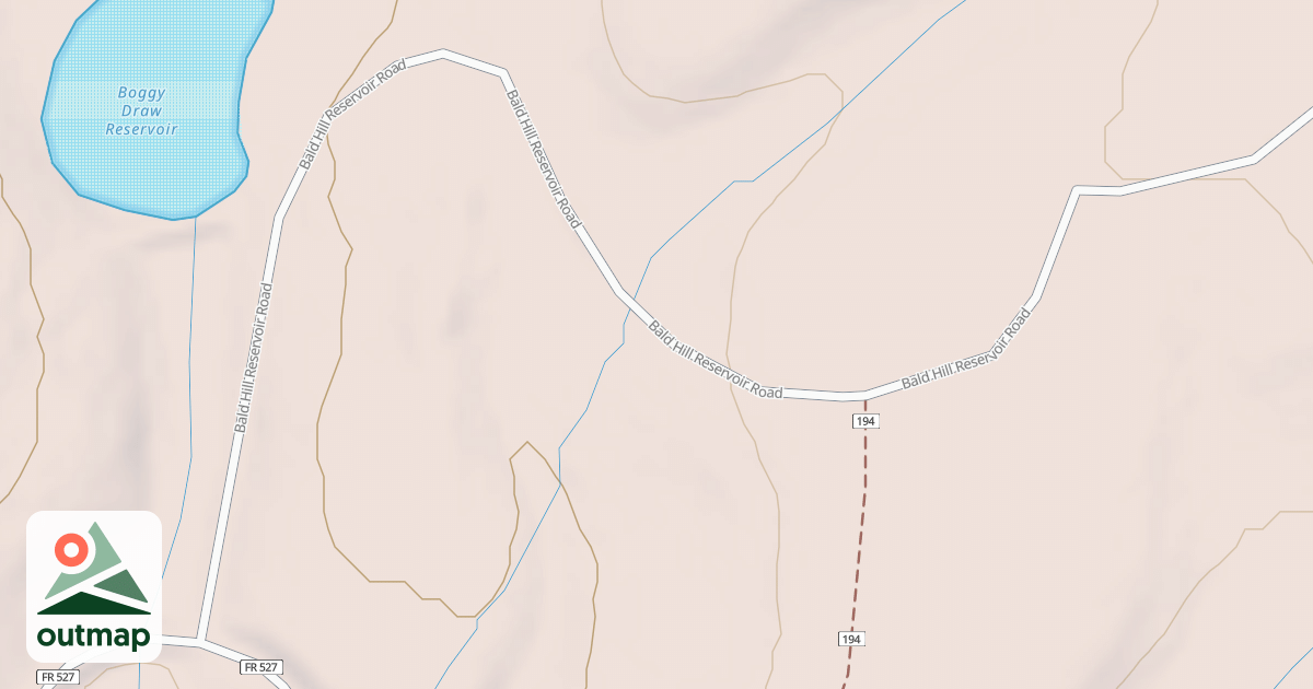 Map of BALD HILL RSVR