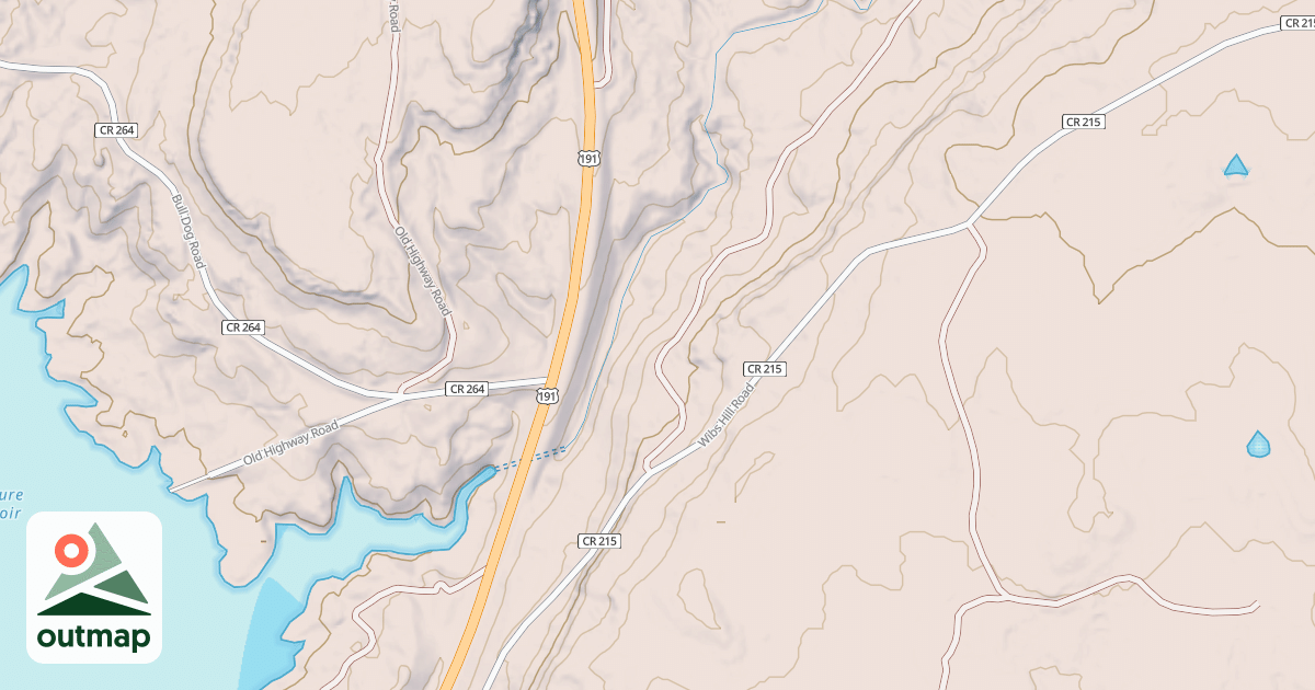 Map of Blanding To Bulldog