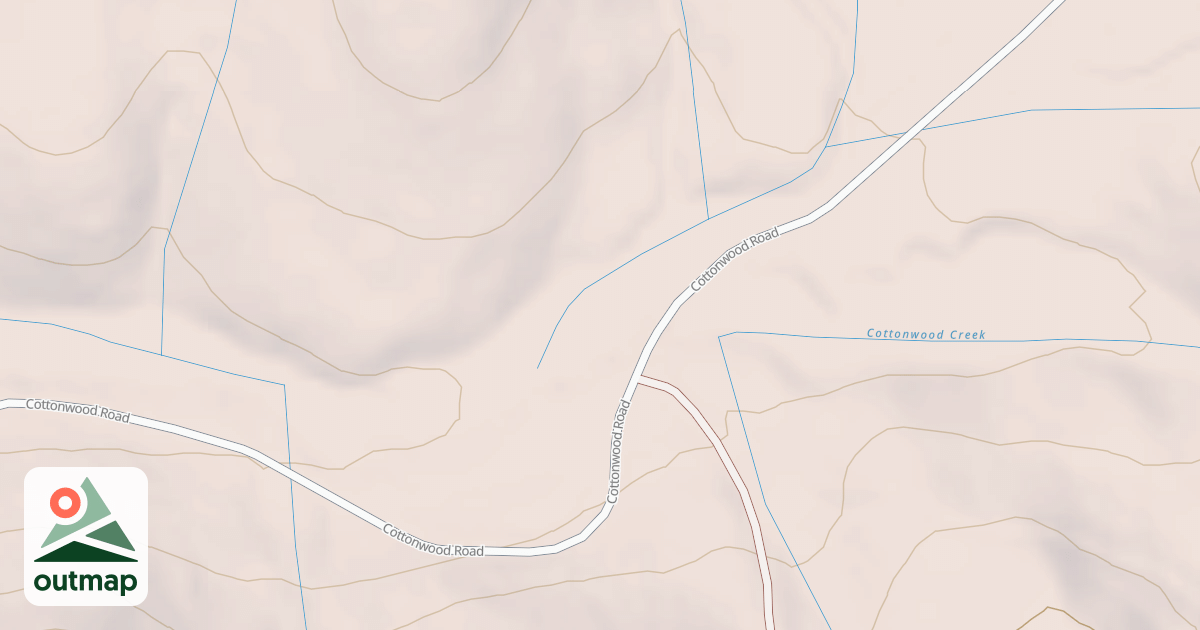 Map of COTTONWOOD CREEK SPUR