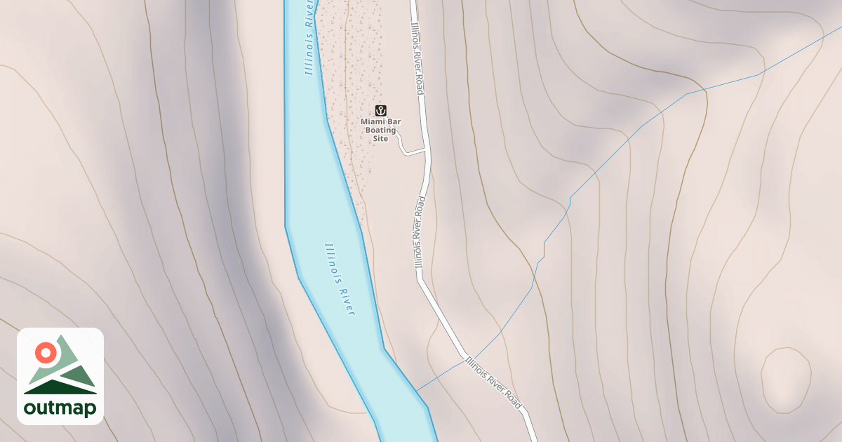Map of ILLINOIS RIVER