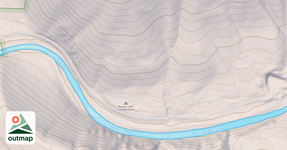 Map of RAVEN CLIFF