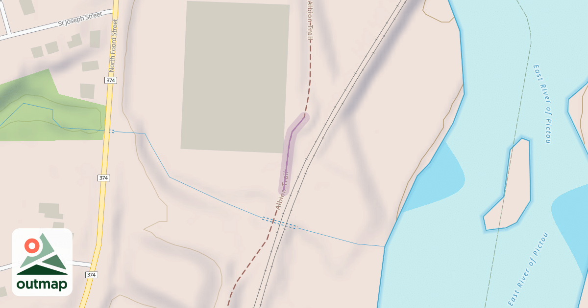 Map of Albion Trail