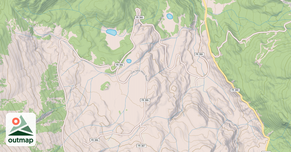 Map of FIVE MILE WEST