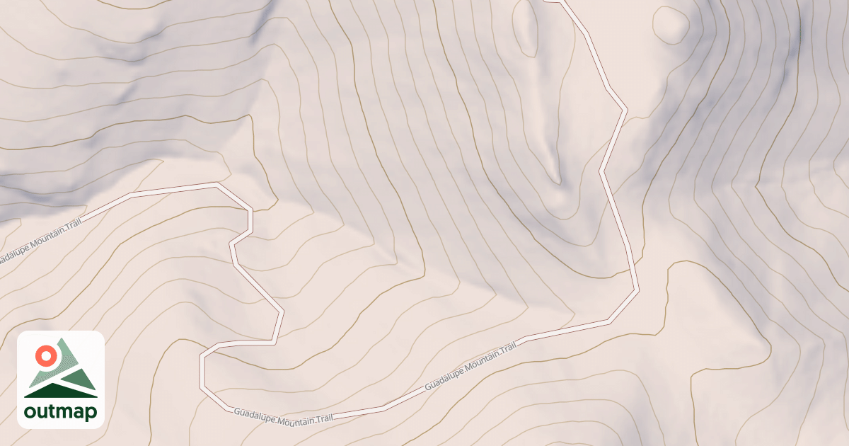 Map of Guadalupe Mountain Trail