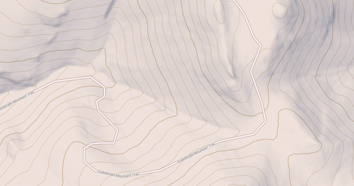 Map preview of Guadalupe Mountain Trail