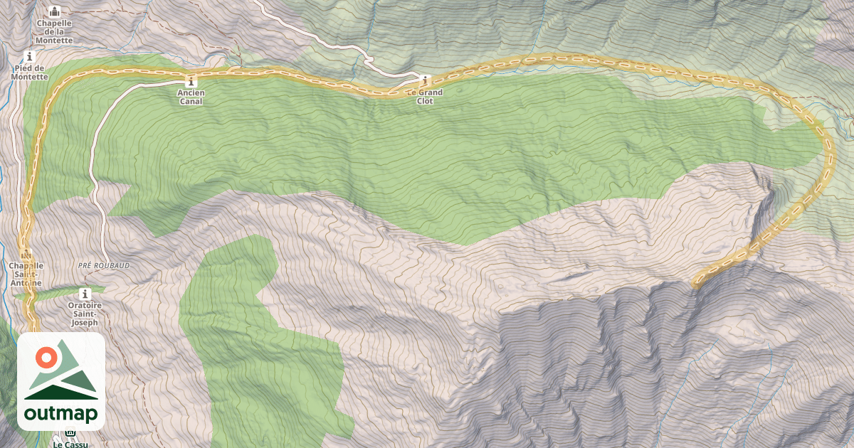 Map of Crête de Gardiole — Le Roux