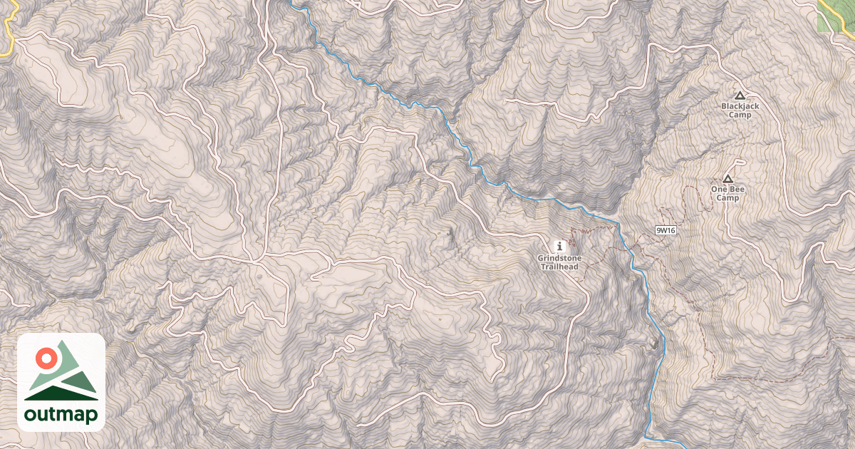 Map of GRINDSTONE CREEK