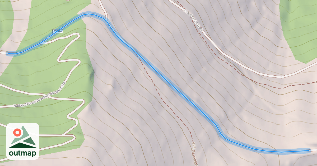 Map of Mid-Paradise Cut Off