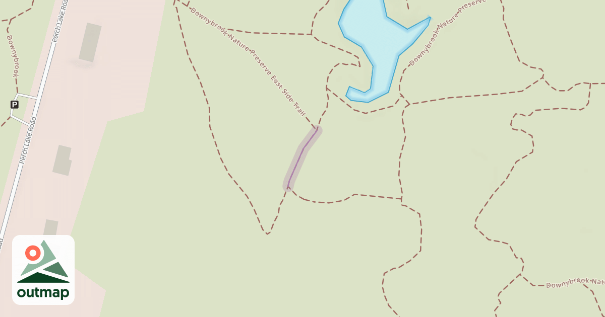 Map of Downybrook Nature Preserve East Side Trail