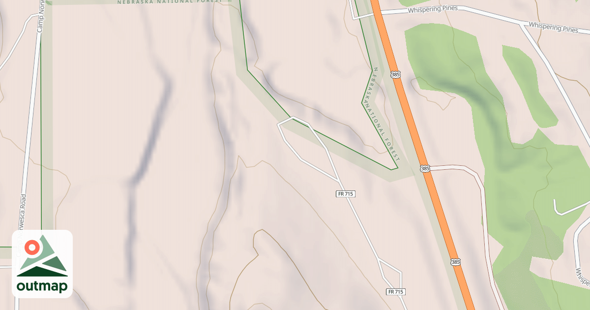 Map of RED CLOUD CAMPGROUND LOOP B
