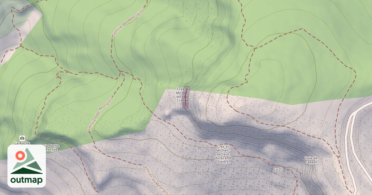 Map of Crêt Saint-Michel (Crêche)