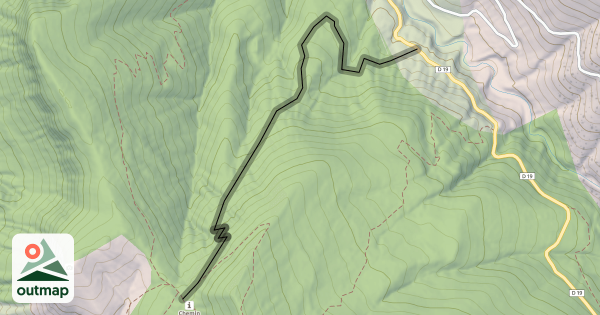 Map of sentier de la Plaine