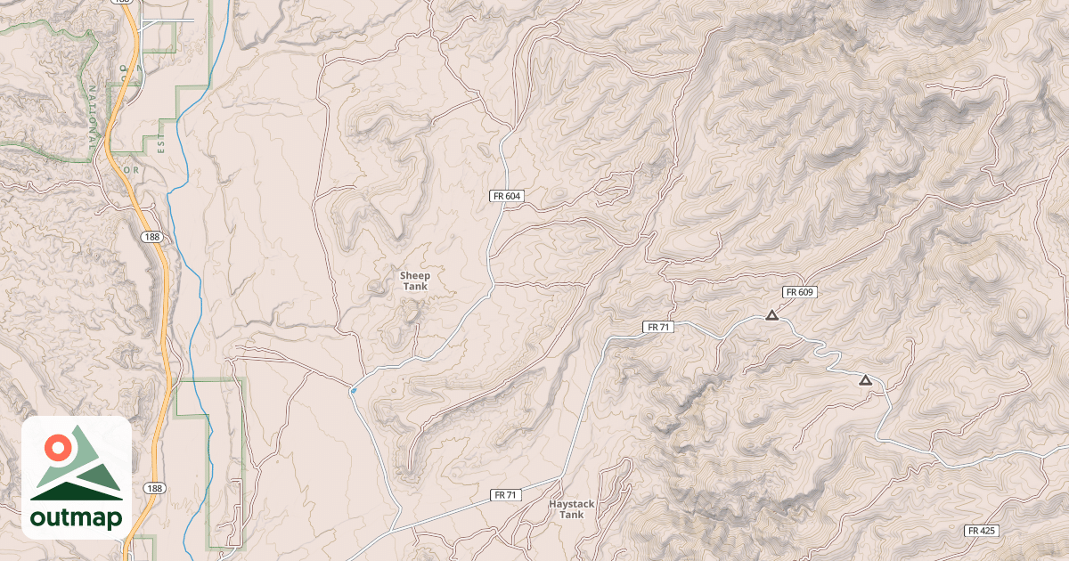 Map of LAMBING CREEK