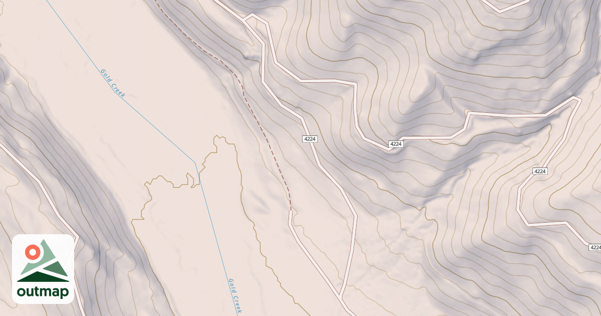Map of EAST GOLD CREEK