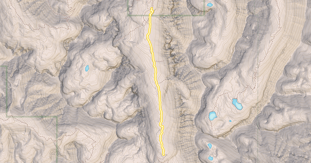 Map preview of Hyalite Creek Trail