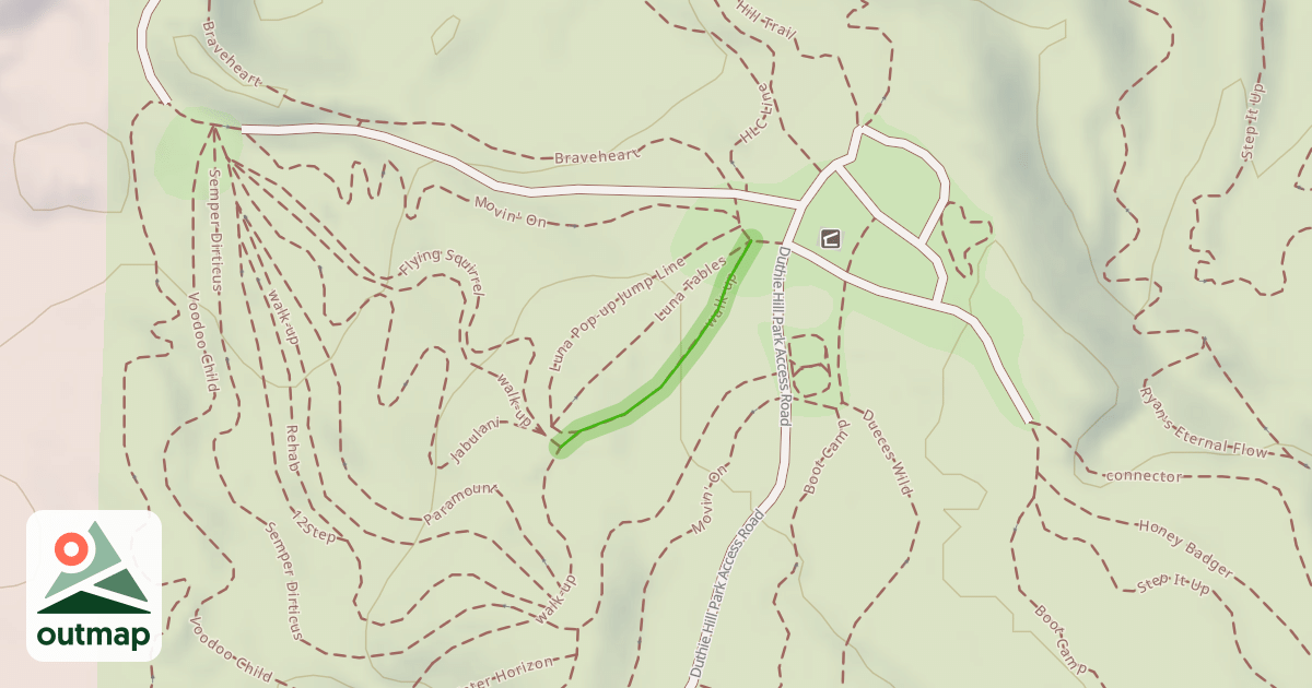 Map of Luna Lines Climb