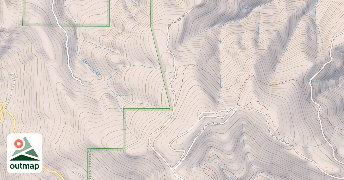 Map of RUBY CREEK