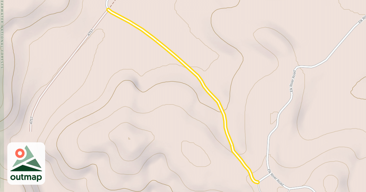 Map of Elk Creek Falls Road