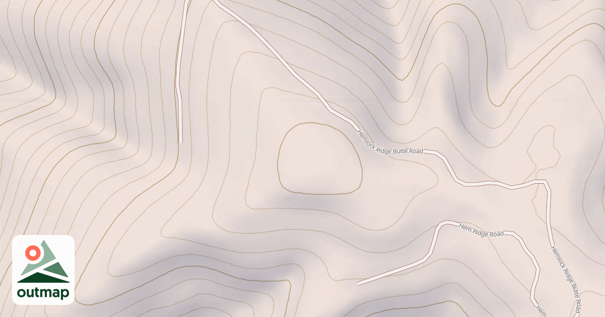 Map of HEMLOCK RIDGE BUTTE