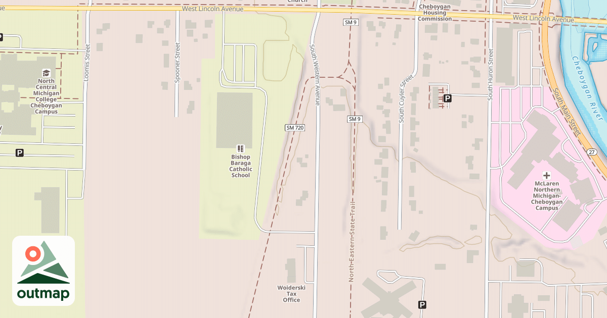 Map of North Central State Trail