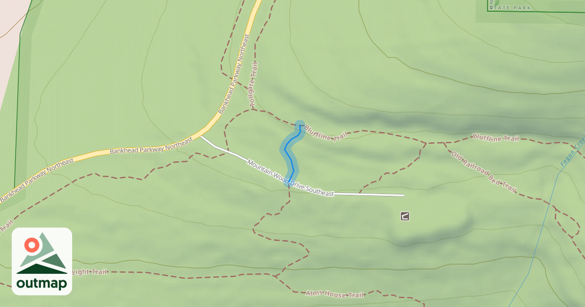 Map of Bluffline to Alms Connector
