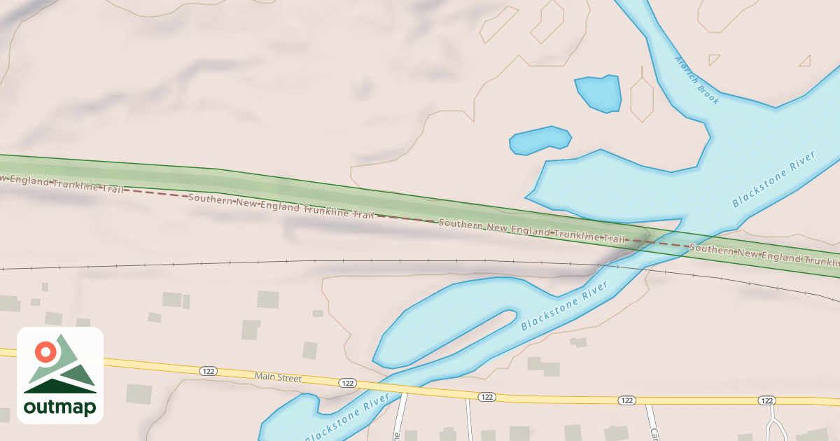 Map of Southern New England Trunkline Trail