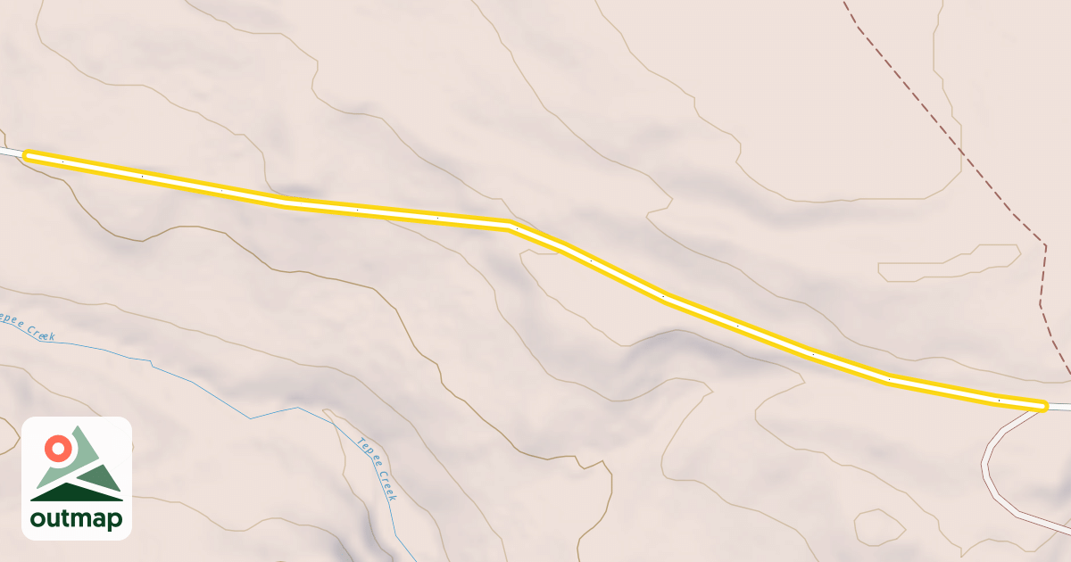Map of Kinky Creek Road