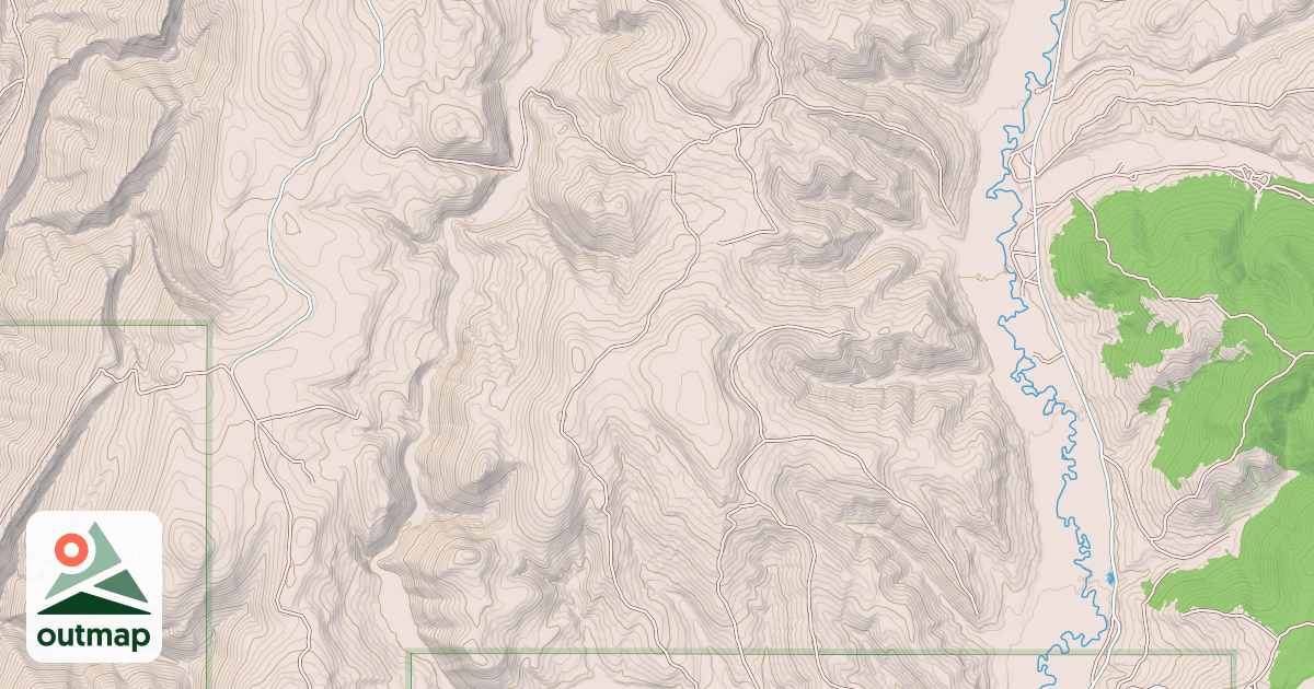 Map of Hams Fork Ridge