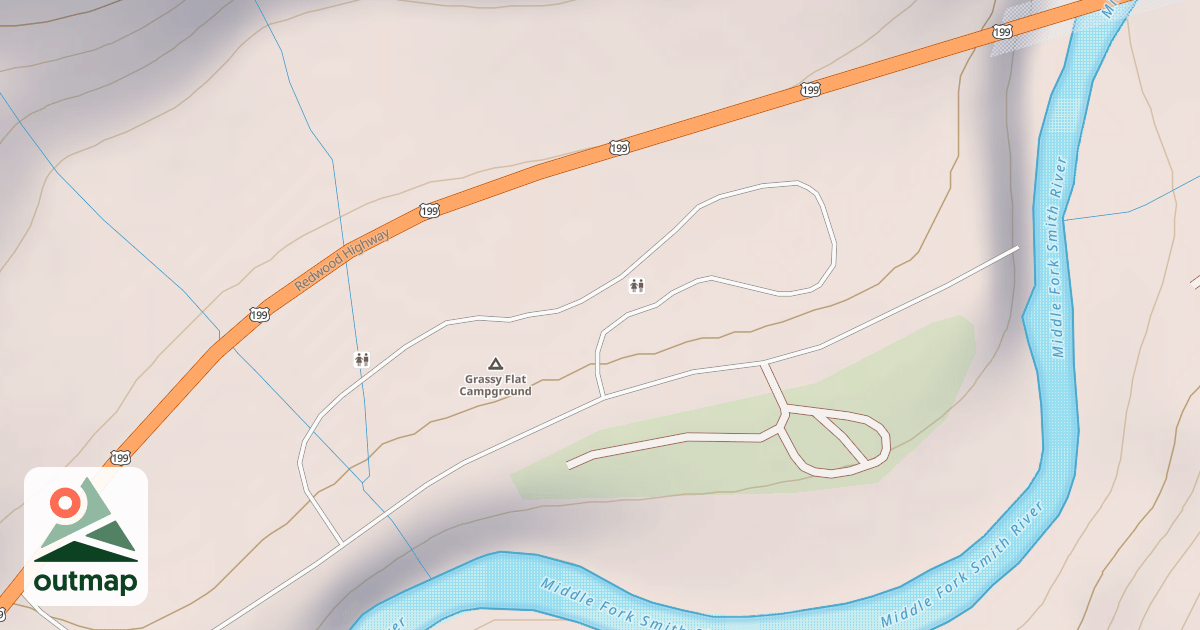 Map of GRASSY FLAT C.G.