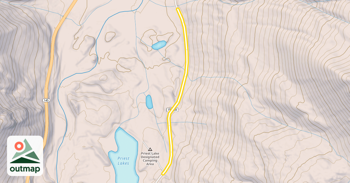 Map of Priest Lake Road