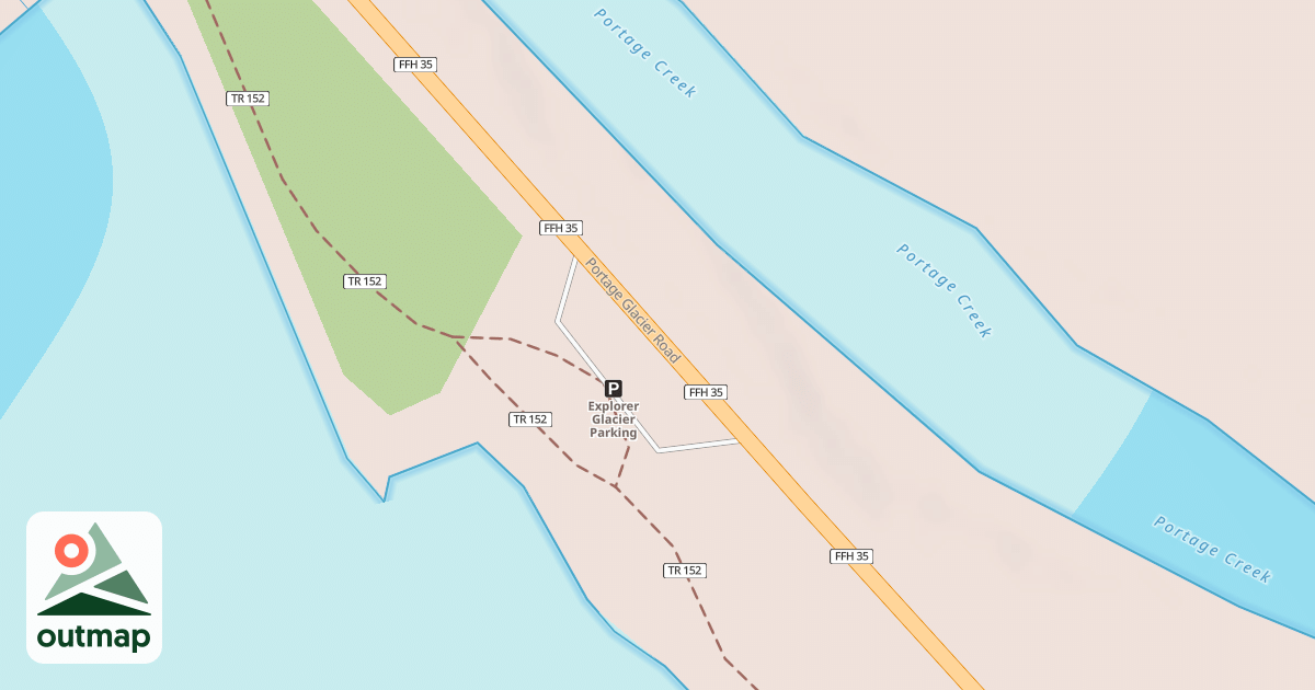 Map of EXPLORER GLACIER PARKING ROAD