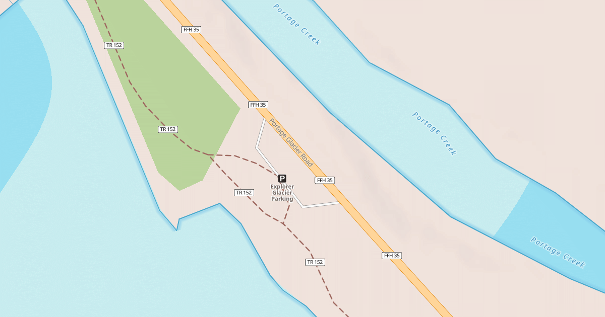 Map preview of EXPLORER GLACIER PARKING ROAD
