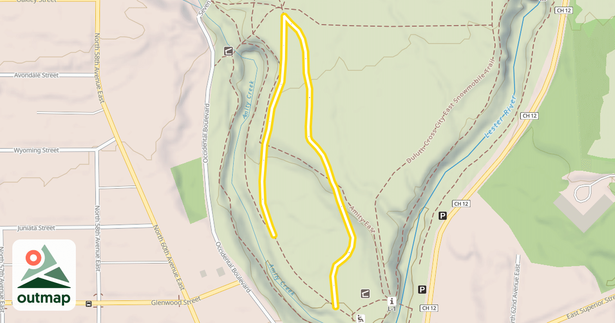 Map of Ski Trail