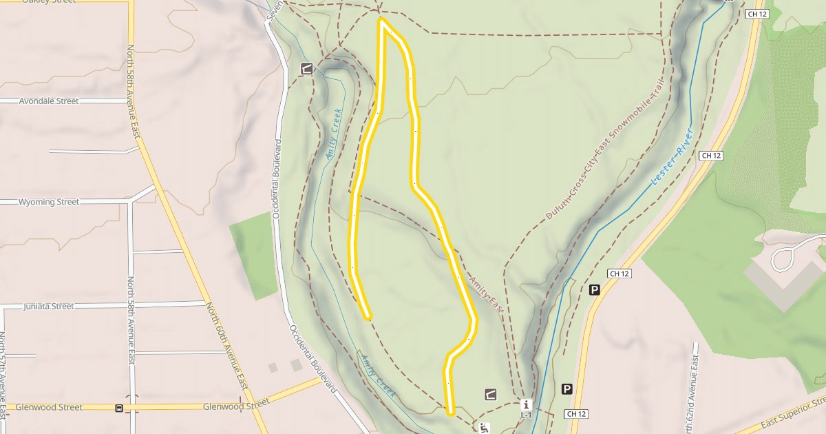 Map preview of Ski Trail