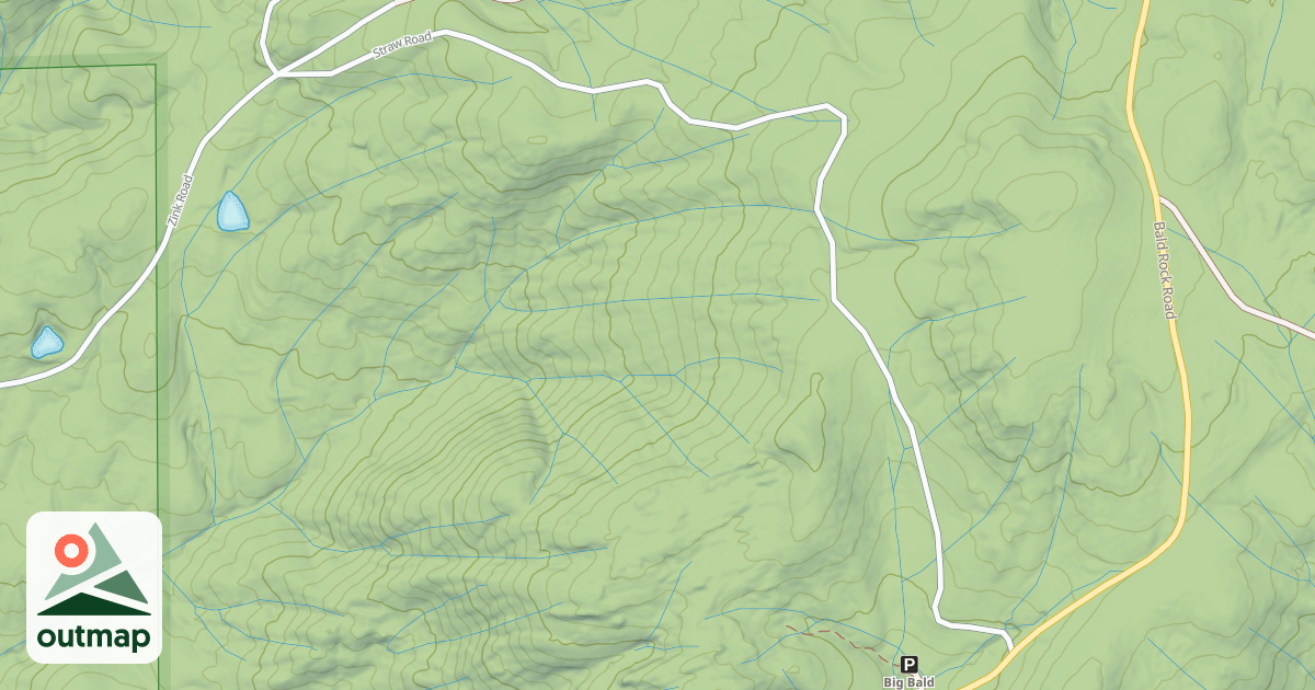 Map of BALD ROCK