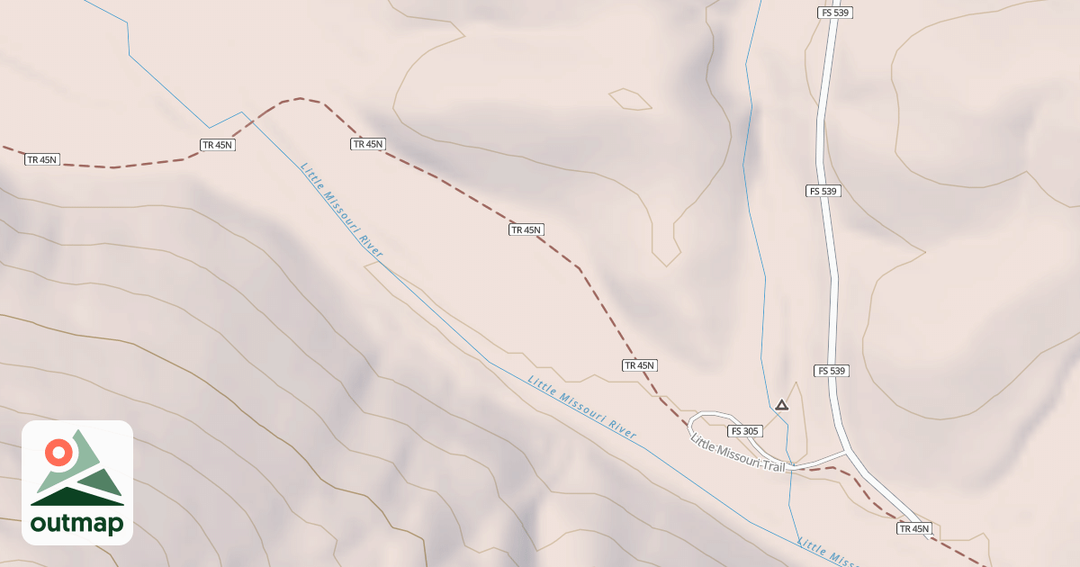 Map of LITTLE MO. FALLS TRAILHEAD