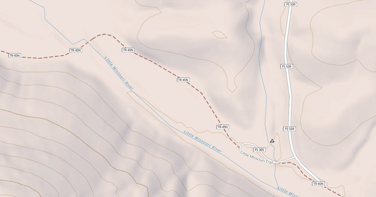Map preview of LITTLE MO. FALLS TRAILHEAD