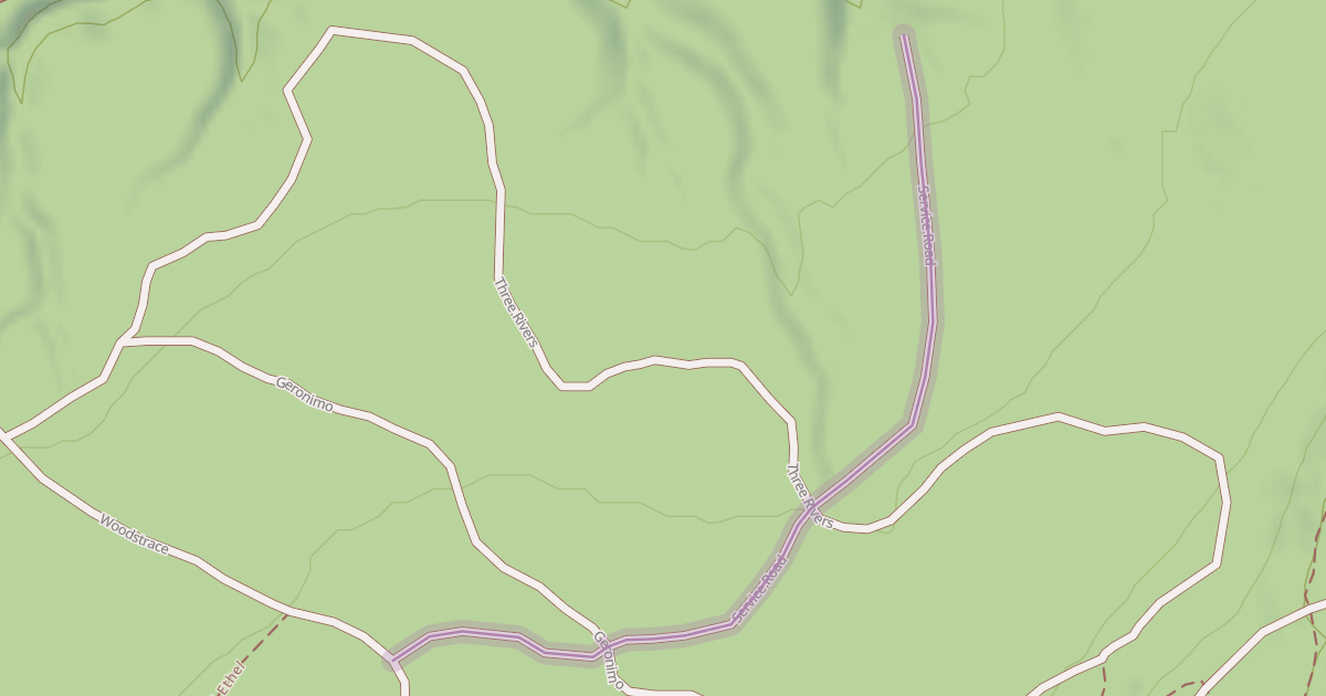 Map preview of Service Road
