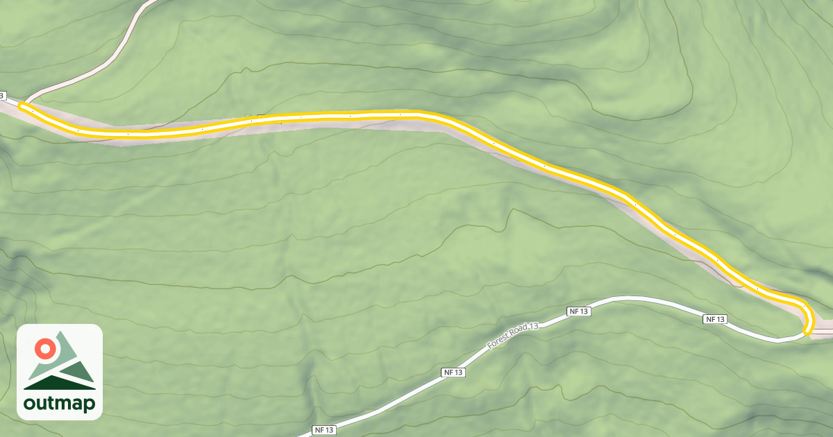 Map of Forest Road 13