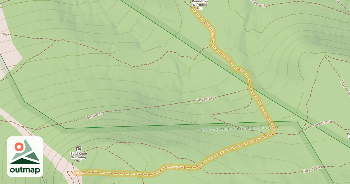 Map of Bald Knob