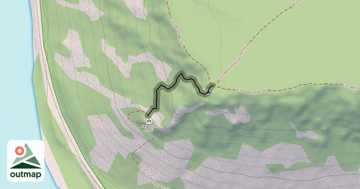 Map of Balanced Rock Trail