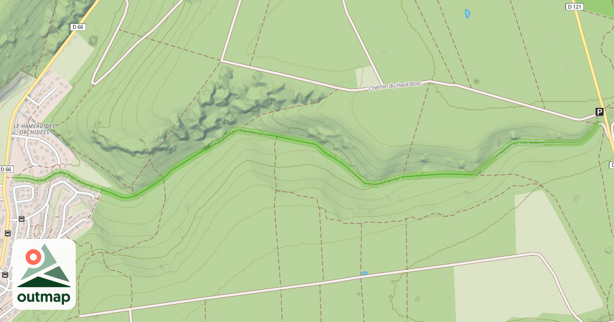 Map of Chemin du Val Allard