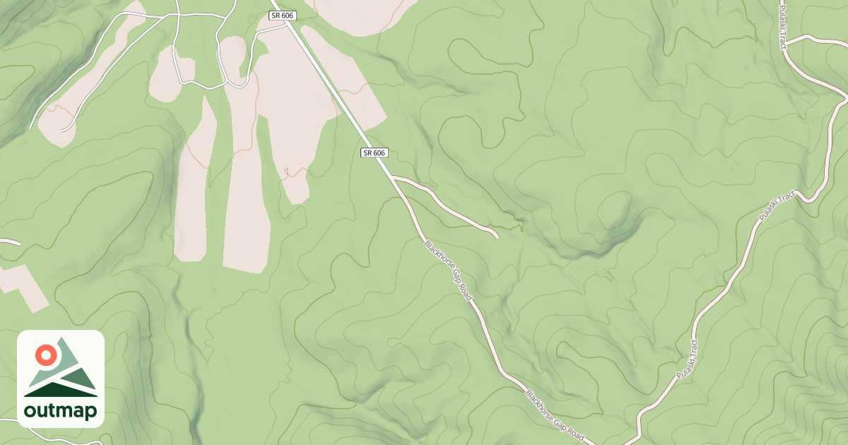Map of BLACKHORSE GAP  WEST