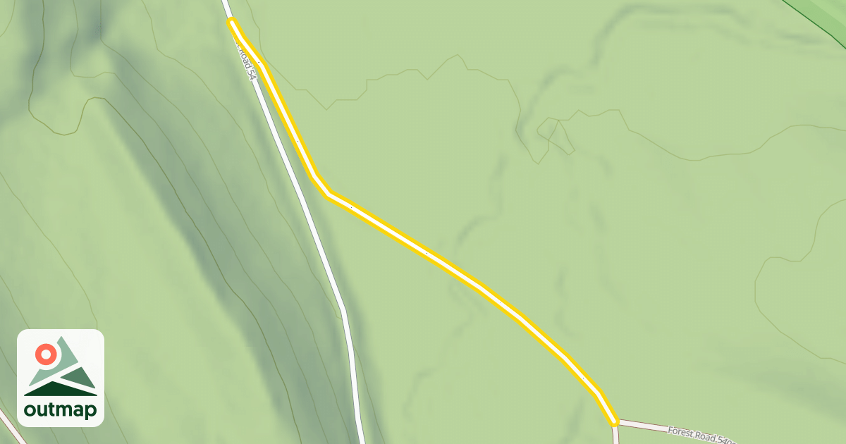 Map of Forest Road 5400-420