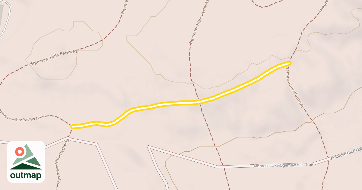 Map of Ogemaw Hills Pathway