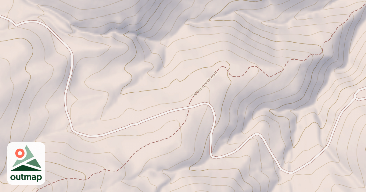 Map of ALUM CREEK ROAD