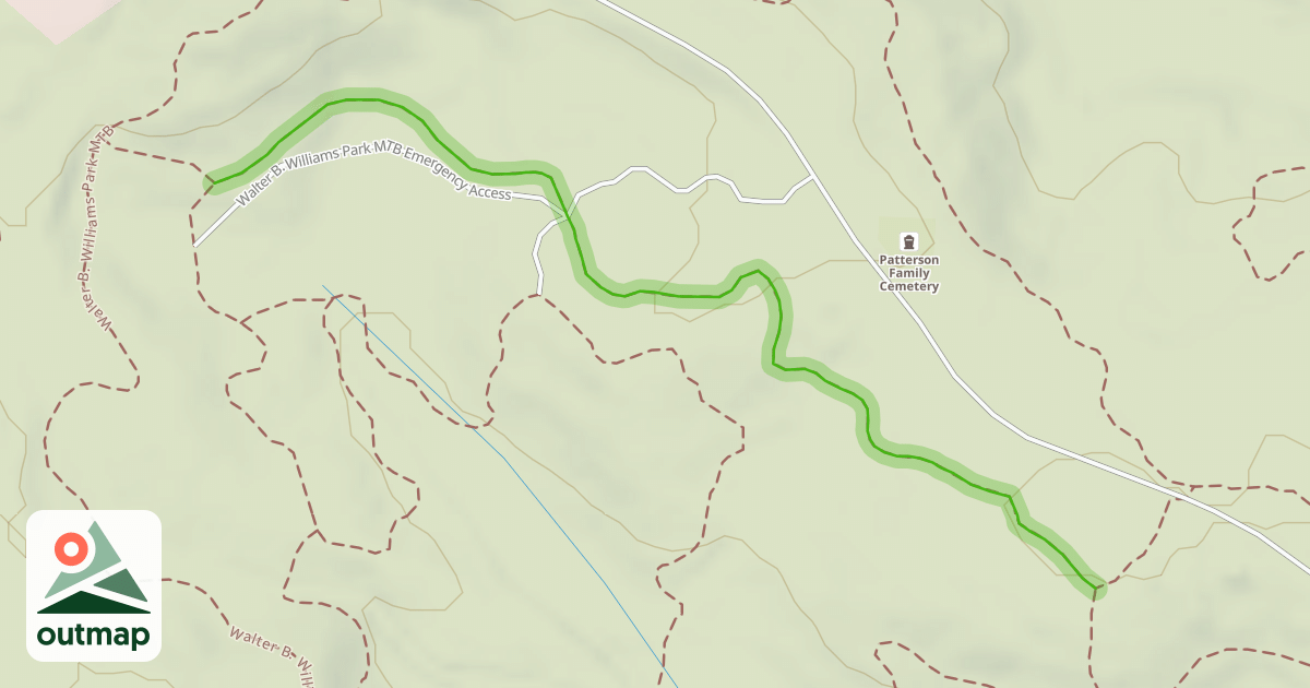 Map of Walter B. Williams Park MTB
