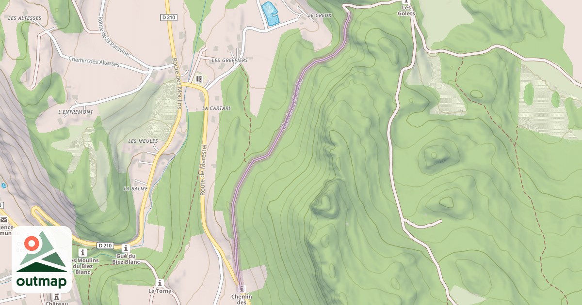 Map of Chemin des Sarrazins