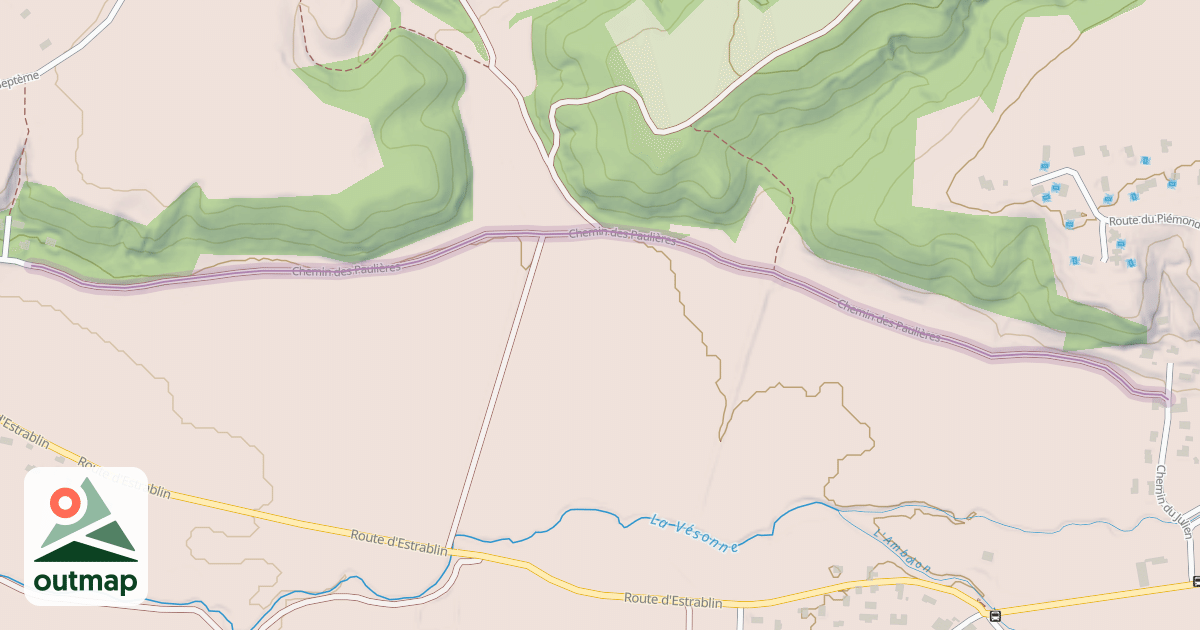 Map of Chemin des Paulières